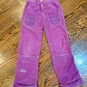 NAARTJIE~Girls Purple Corduroy Cuffed  Pants~Embroidered~Size XXXXL 10 Years~131